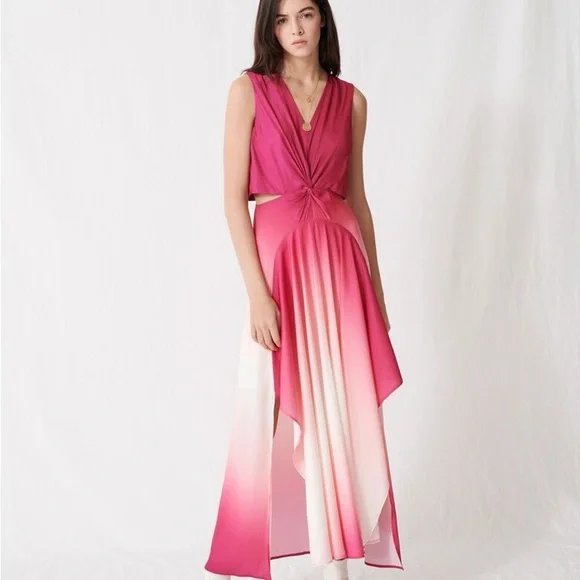 Maje Dresses Maje Pink Womens Resia Sleeveless Ombre Maxi